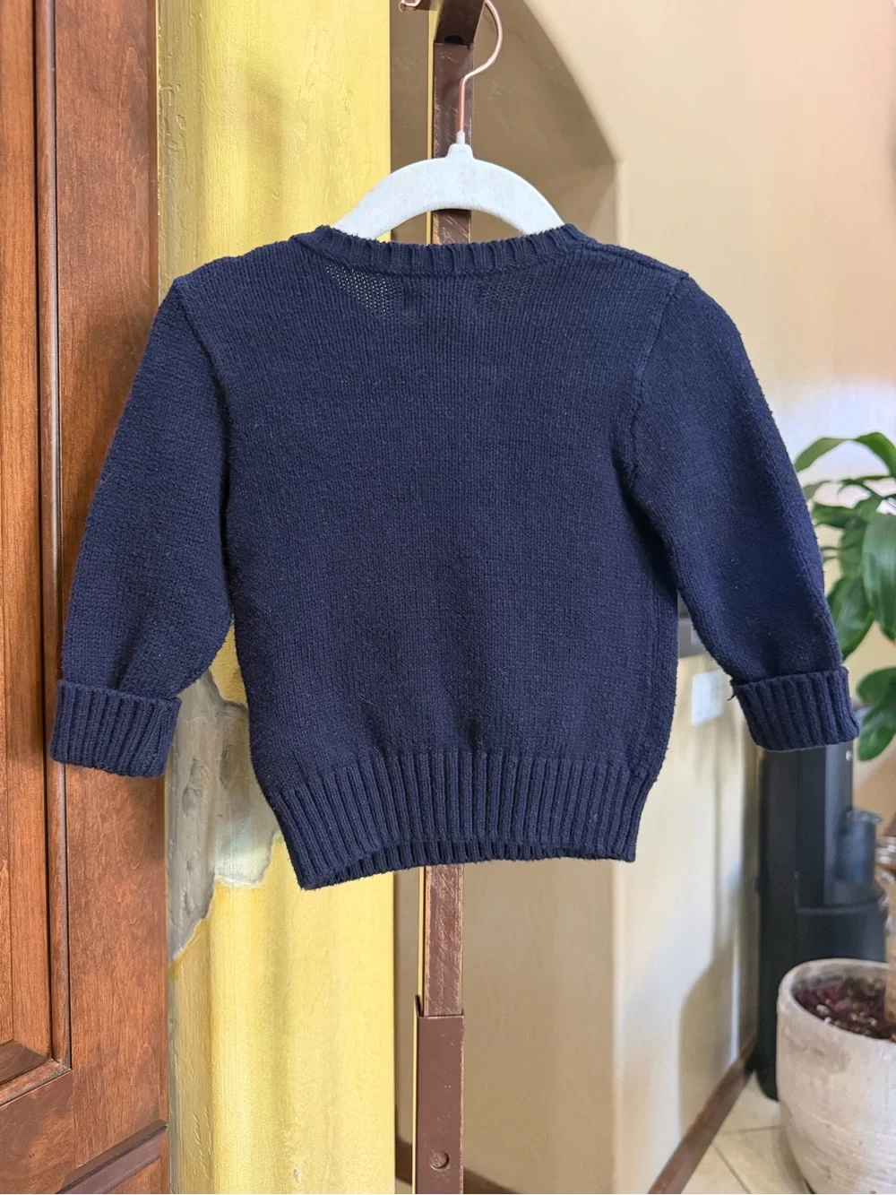 Ralph Lauren Kids Navy Bear Knit Sweater 9 mo